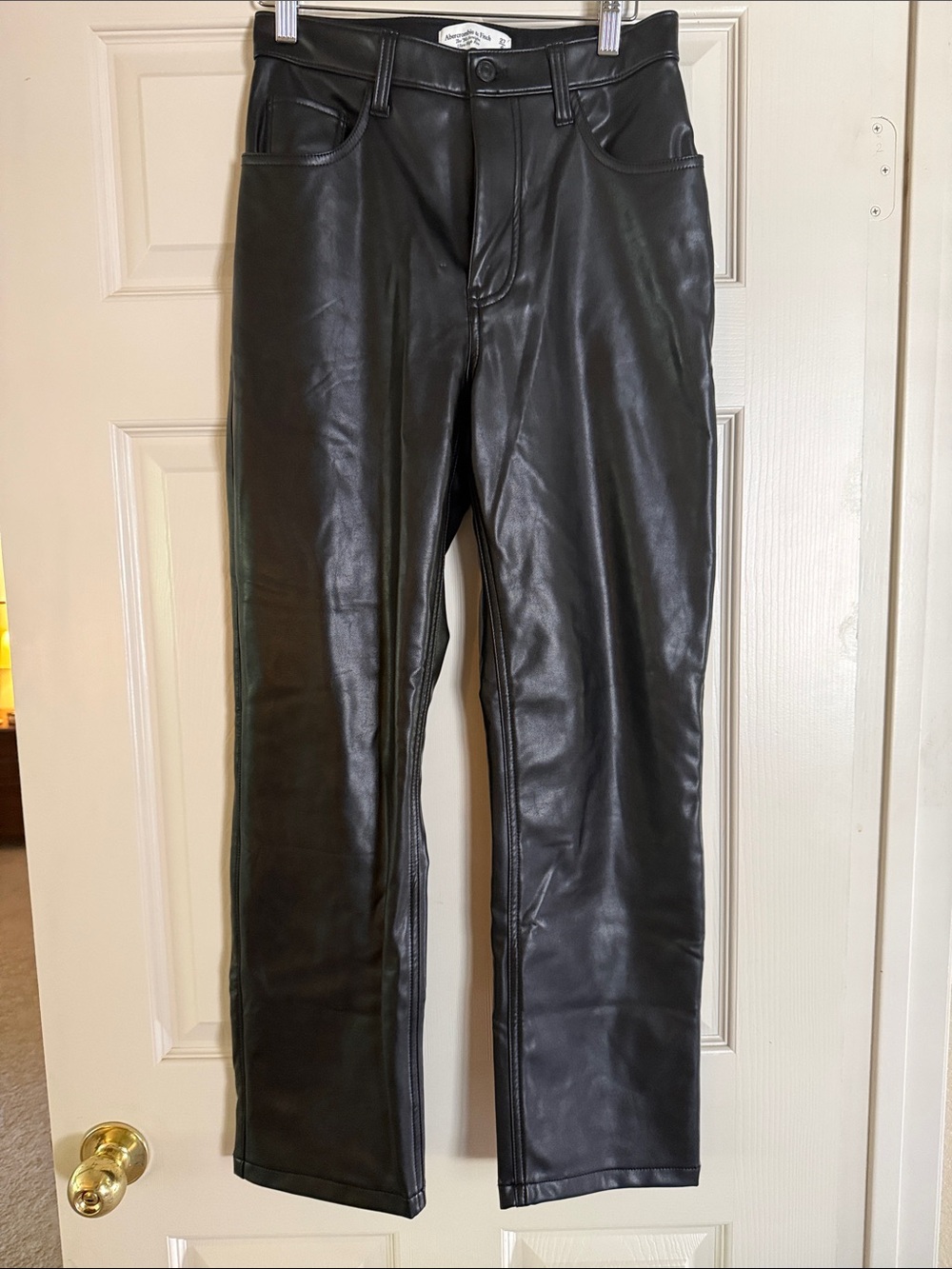 Abercrombie & Fitch Black Faux Leather Pants